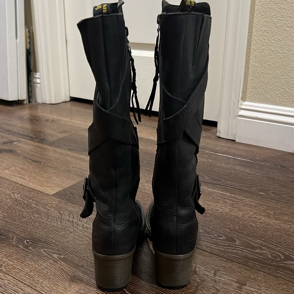 Dr martens heel boots Women's Black Leather size 6 - Picture 11 of 12